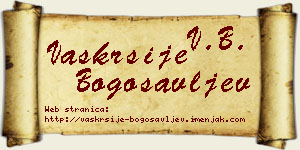 Vaskrsije Bogosavljev vizit kartica